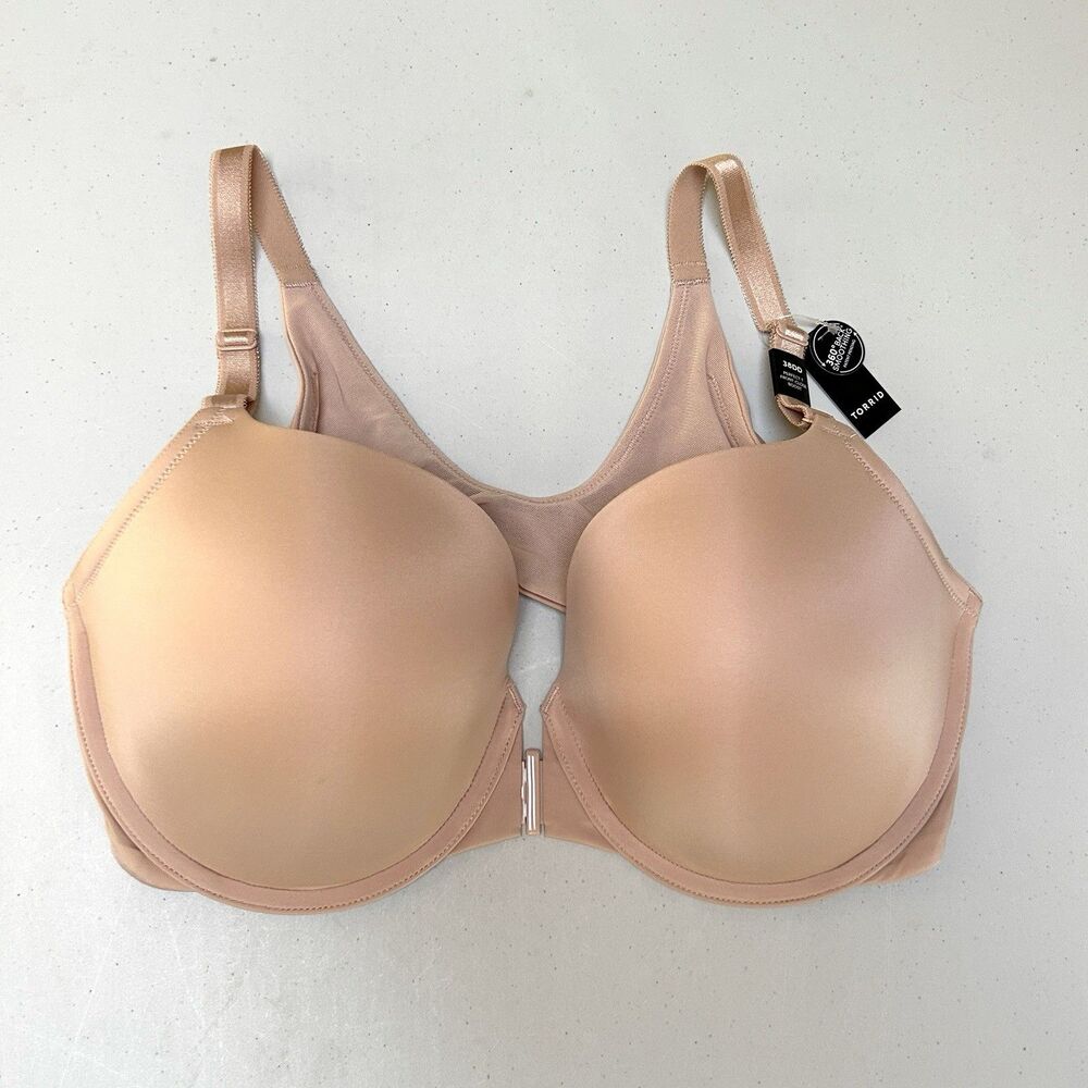 Torrid 38DD Perfect T Front Close Boost Bra Rose Dust Smooth T Shirt NWT